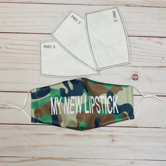 None Accessories - 🔥3/$20🔥Camo Graphic Face Mask With 3 Filters